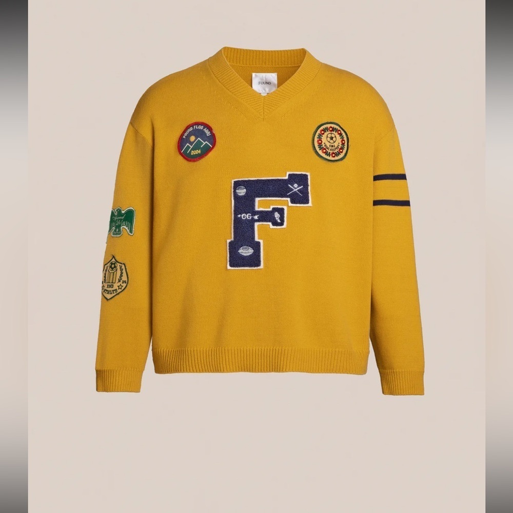Found Arrow-Wood Varsity Knit Sweater - Picture 2 of 9